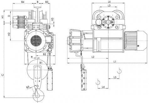 Таль электрическая передвижная типа ВТ10 взрывобезопасного исполнения (ВБИ) IIB T4, IIC Т5 , г/п 5т